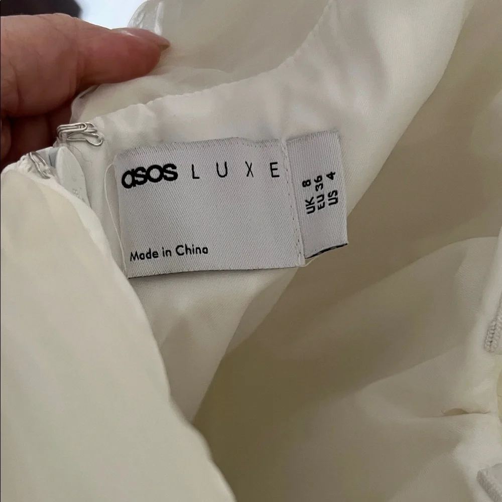 ASOS Luxe Ivory Dress BWT - Picture 2 of 4